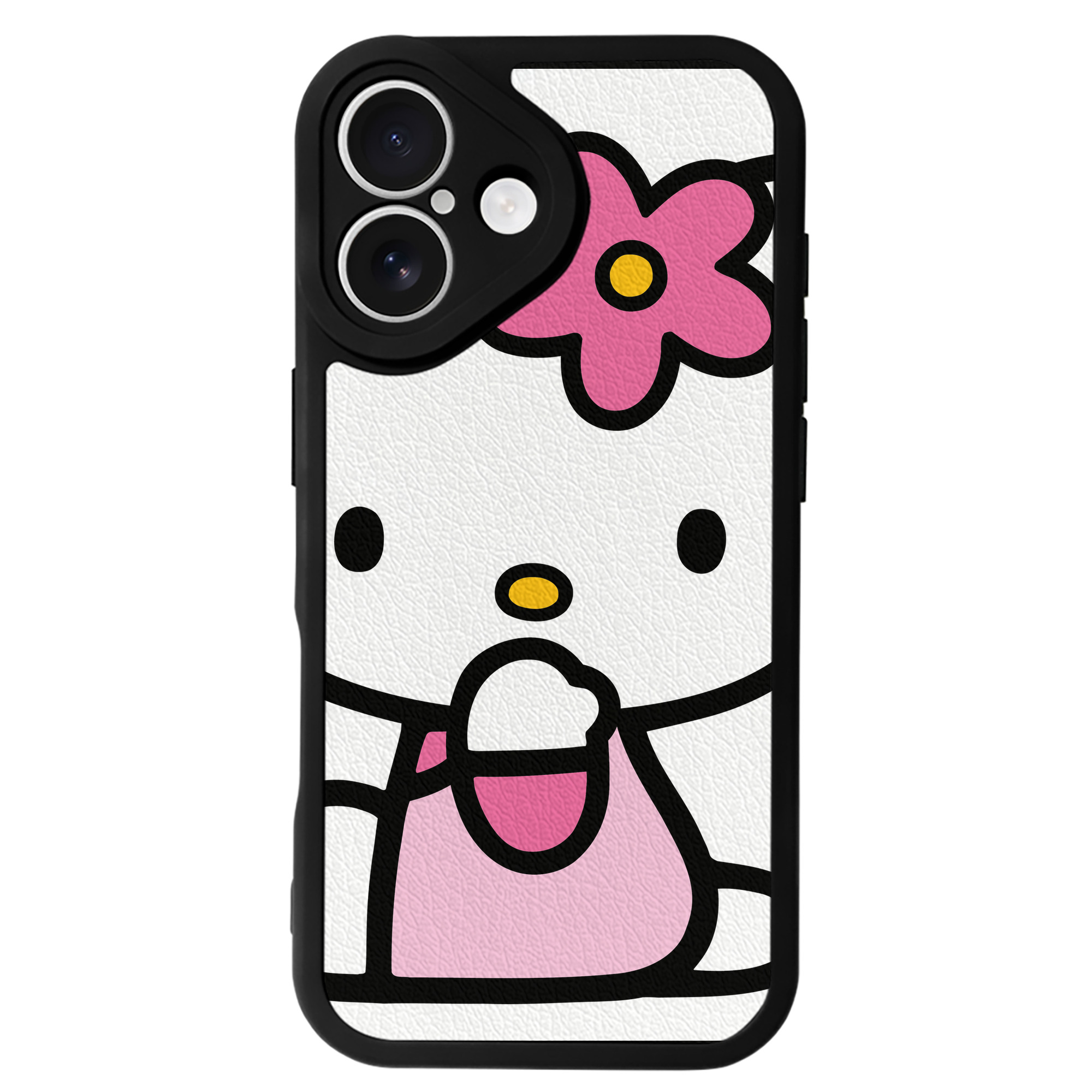 （画像用） Hello Kitty ハローキティ 【iPhone 16シリーズ対応】シリコンスマホケース（レザー調） 材質：シリコン